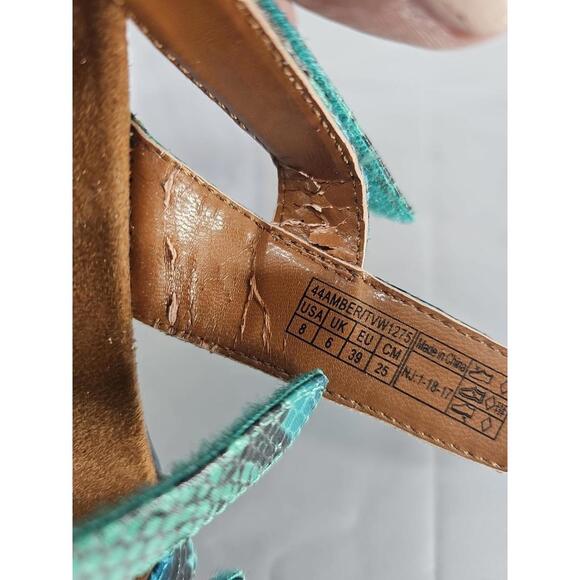 Vionic Women's Amber Turquoise Teal Strappy Sandals Size 8 Adjustable Orthoheel - Picture 6 of 6